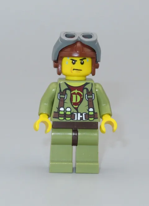 LEGO Dino Hero Helicopter Pilot minifigure Defense Dinosaur 5887 5888 5883 5886