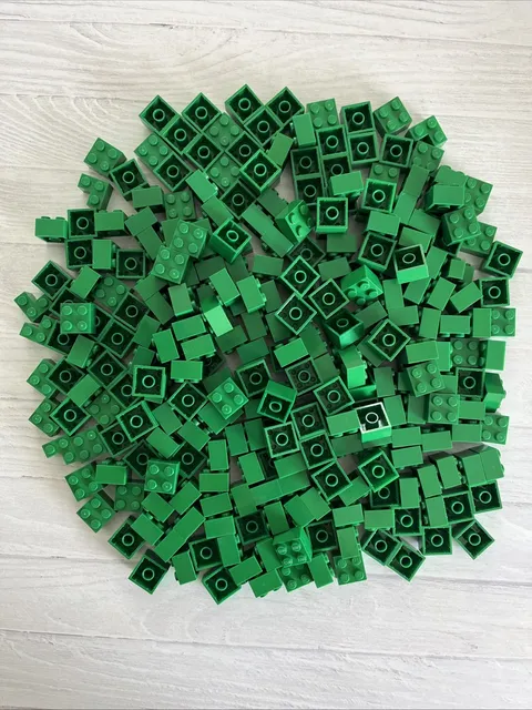 LEGO LOT GREEN 278 PCS 2X2 BRICK  BLOCK VARIETY BUILDING PIECES