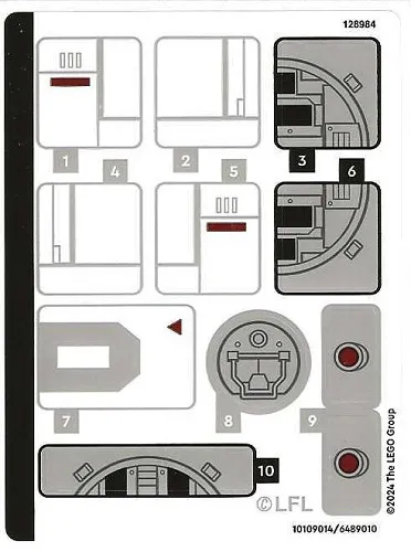 LEGO STICKER SHEET ONLY 75393 TIE FIGHTER & X-WING MASH-UP frm set New & Genuine