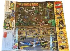 LEGO 2000 Fold-Out Catalog Poster Soccer Star Wars Adventurers Racers LEGO Club