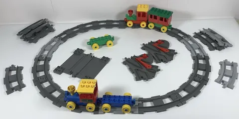 LEGO Duplo Train Tracks Cars Crossing Switching Tracks 35 Pieces Lot