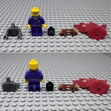 LEGO Minifigure Parts Lot Torso Red Cape Skeleton Head Pieces
