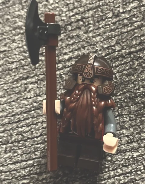 LEGO Lord of the Rings Gimli minifigure LOR013 with Axe (set 9474) LOTR AX