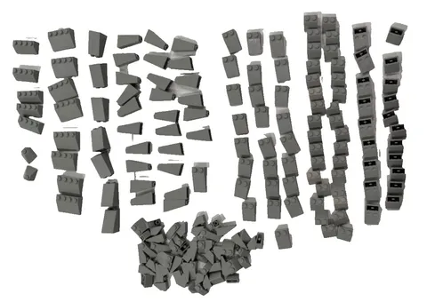 LEGO Dark Bluish Gray Slopes & Wedges Bulk Lot – Curved Inverted Specialized Pi
