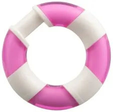 Lego New CROCODILE Minifig LIFE PRESERVER White/Trans-Dark Pink Water Part 28-8