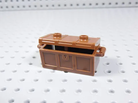 LEGO Reddish Brown 2x4 Treasure Chest Crate w/ Flat Lid Minifig AZ