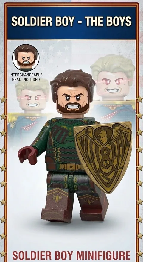 LEGO Soldier Boy - The Boys Minifigure Plastic w/ Interchangeable Head