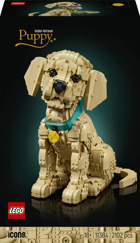 LEGO Icons Golden Retriever Puppy 11384 Building Toy Set Posable Dog Figure New
