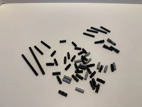 Lego Technic Connector Elements And Pins Black & Grey 50