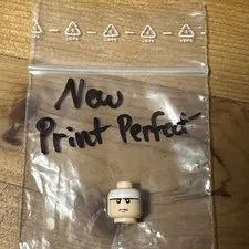 Lego Light Nougat Minifigure Head Male White Headband Pattern Batman 3626pb0260