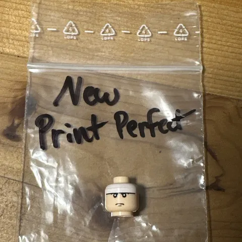 Lego Light Nougat Minifigure Head Male White Headband Pattern Batman 3626pb0260