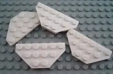 LEGO Lot of 4 White 3x6 Cut Corner Plate Pieces