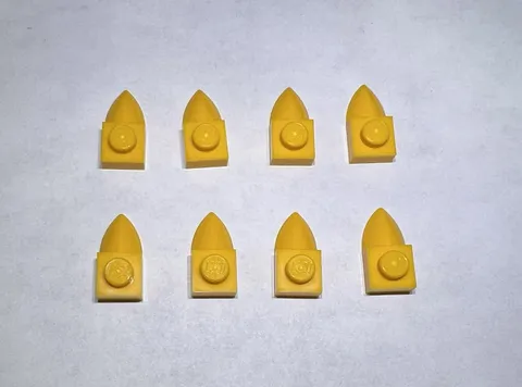 Lego Lot Of 8 Flame Yellowish Orange 1x1 Plate With Tooth Teeth New Part Spike