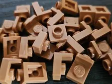 LEGO 💥new💥(25 Count)Bracket 1x1-1x1 Inverted Dark Tan