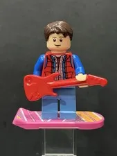 LEGO Back to the Future Marty McFly Minifigure With Hoverboard And Guitar