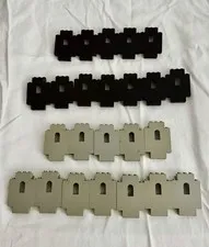 LEGO Vintage Knights Castle Walls Pieces 4444 Panels Light old Grey & Black - 24