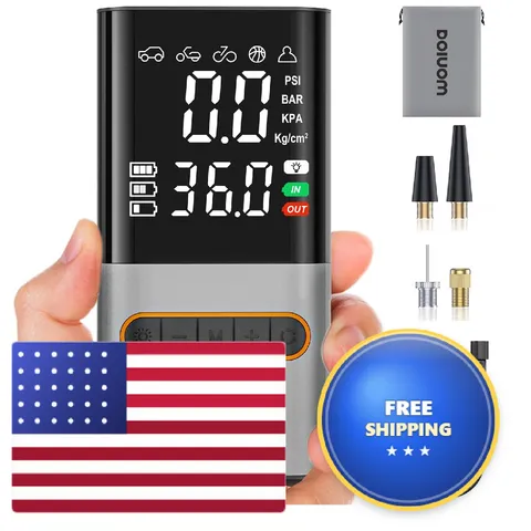 Doinow Tire Inflator Portable Air Compressor Cordless Mini Bike Pump Digital