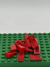 Lego 61409 Grille Slopes 18 Degree Red Replacement Parts Pieces Lot of 14 1715