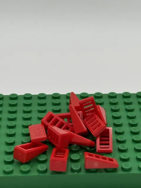 Lego 61409 Grille Slopes 18 Degree Red Replacement Parts Pieces Lot of 14 1715