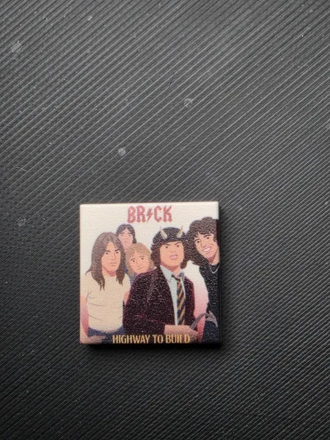 AC DC Highway to Hell Parody Custom printed original LEGO® brick 2x2 tile