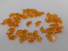 Lego x50 New Trans-Orange Minifigure, Plume Feather Triple # 64647 Flame