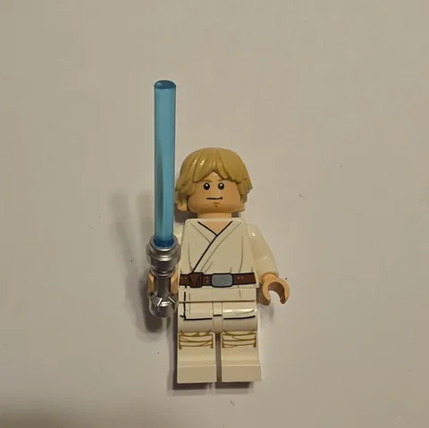 LEGO Star Wars Luke Skywalker Minifigure Plastic With Blue Lightsaber