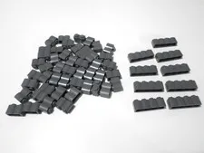Lego 57 Pc Lot DARK BLUE GRAY Bricks Modified w Log Profile (9) 1x4 (48) 1x2