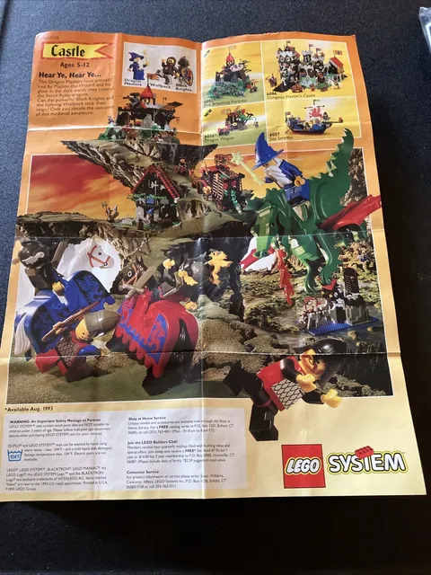 Lego Castle Insert Advertising. 1993 . 