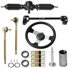 Jndo Go Kart Steering Kit 380Mm Steering Shaft340Mm Rack And Pinion300Mm