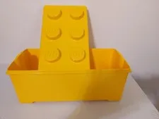 LEGO Storage Brick Case 8 Stud Large Yellow Container Plastic Bin Box EMPTY