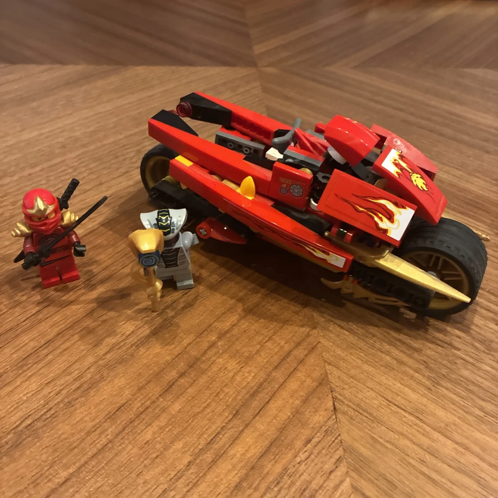 LEGO Ninjago #9441 Kai's Blade Cycle (2012) With Minifigures - Incomplete