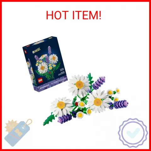LEGO Botanicals Daisies Building Toy - Artificial Flowers Crafting Kit for Girls