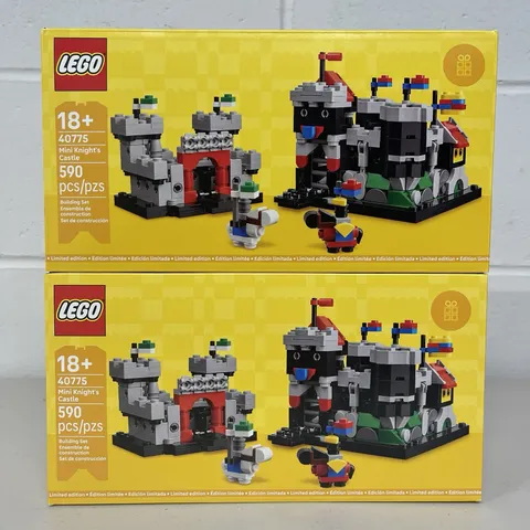 2 LEGO Mini Knight's Castle 40775 Limited Edition MINT Condition Brand New