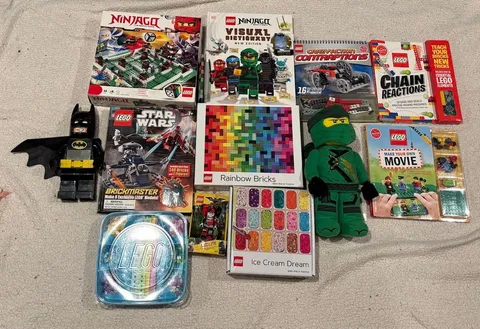 LEGO Toy Memorabilia Collectables Books Plushie Merchandise Lot