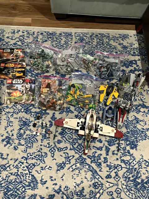 Huge Lot of 10 Lego Star Wars sets, Arc-170, Bounty Hunter Pursuit, At-Ap+