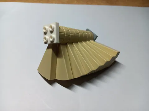 LEGO TAN SPIRAL STAIRCASE 8 STEPS W SUPPORT COMPLETE ASSEMBLY #40243