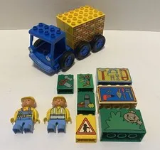 Lego Duplo Bob the Builder & Wendy Figure Lofty Brick Pattern Printed Lot