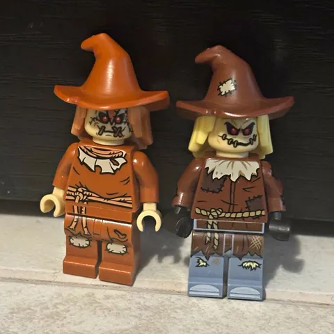 LEGO Minifigures Scarecrow Minifigure  BATMAN Lot of 2 with Brown Hats