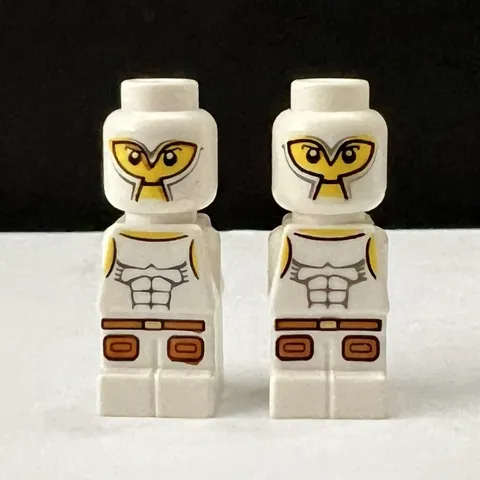 2 Lego G3841 Minotaurus Gladiator White Microfigure Micro Figure 85863pb015 Lot