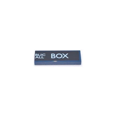 LEGO Tile 1 x 3 with White 'BLIC', 'ALL', and 'BOX' inv.632