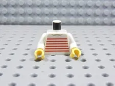 LEGO White Printed Torso w/ Red Stripes Minifig BL