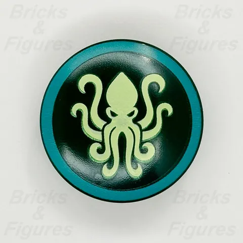 LEGO Castle Kraken Warrior Minifigure Shield Part Round Green 21358 75902pb35
