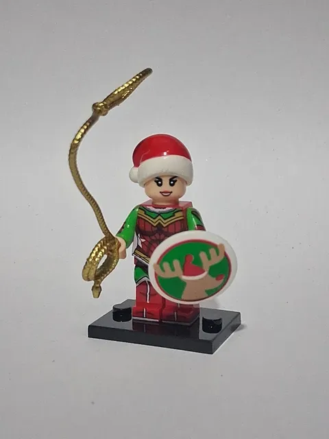 Wonder Woman Custom Lego Minifig Dc Super Hero Dawn Of Justice Santa Christmas 