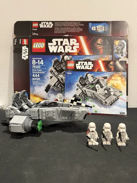 LEGO Star Wars First Order Snowspeeder 75100 Complete With Figs Box Instructions