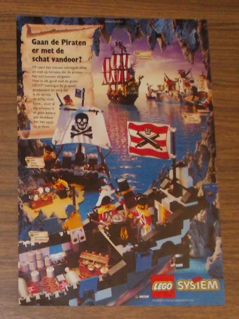 Rare Advertising Lego System Pirates 6285 Pirate Brigantine 6277 Freeport 1992
