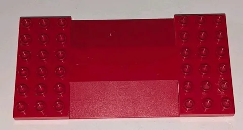 Lego Duplo RED 95463 Plate with Center Ramp 6x12 Baseplate Base Piece Part Cars
