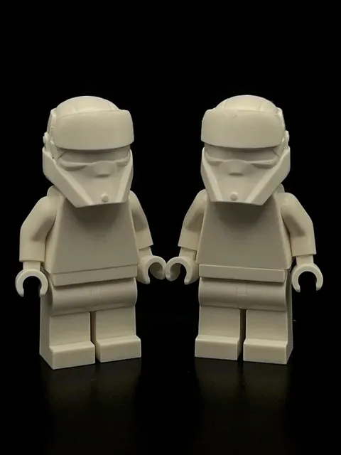 Lego Star Wars Remnant Minifigure Monochrome Prototype Factory Blank Lot of 2