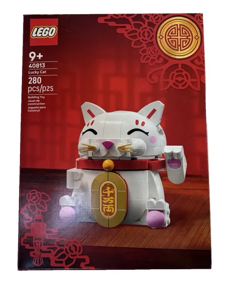 LEGO Lucky Cat Building Toy Smiling Cat W/Waving Paw 40813 New In Box