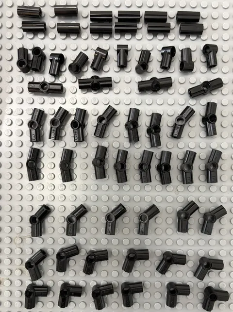 LEGO Black Technic, Axle and Pin Connector Angled connectors FREE SHIPPING