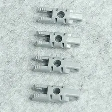 LEGO 30554b Hinge Cylinder 1x3  Locking Fingers with Hole Light Blluish Gray x4 